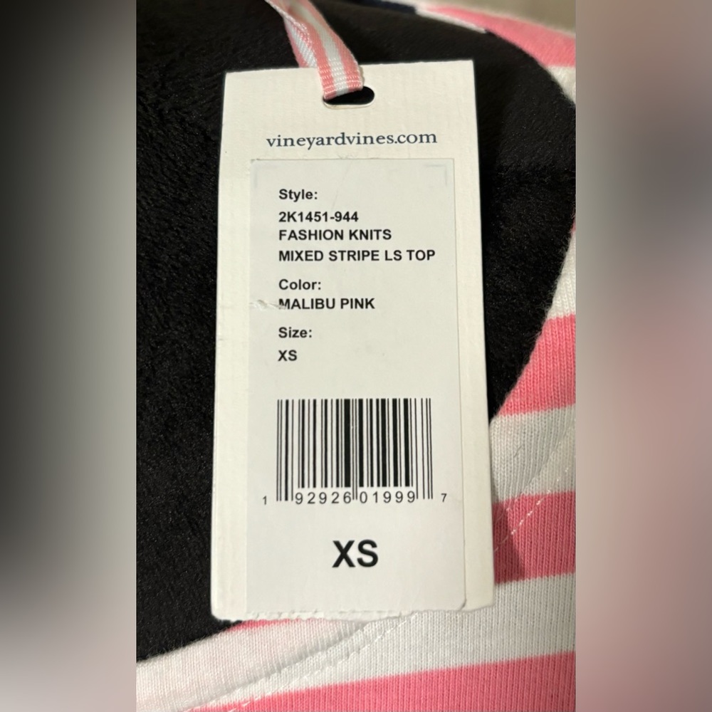 NWT Vineyard Vines Mix Stripe Cotton Knit Top - Picture 7 of 7